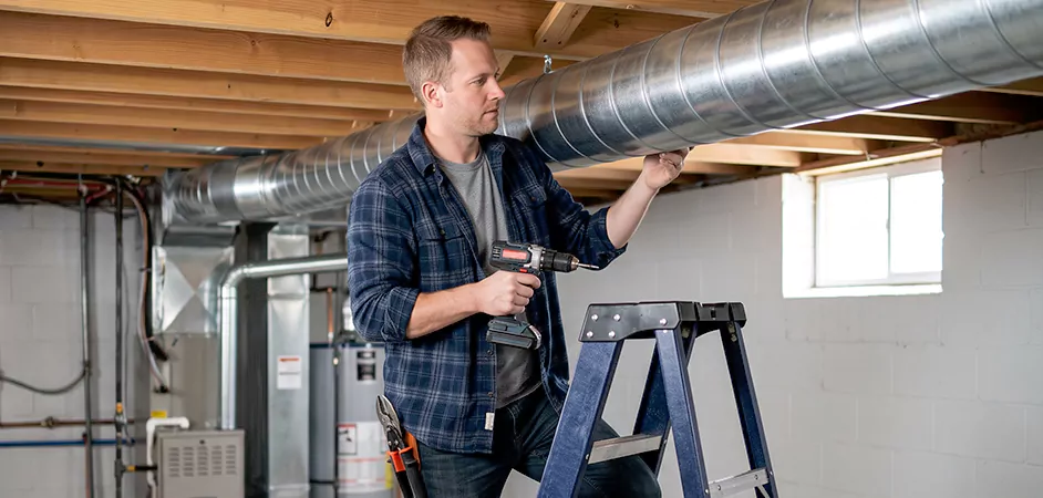 Exposed Spiral Ductwork in San Antonio